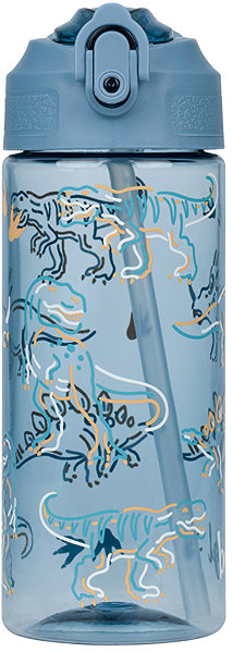 Trinkflasche BAAGL Tritan Trinkflasche mit Strohhalm Dino 500 ml ...