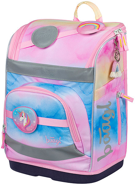 BAAGL Zippy plus Rainbow Unicorn school bag.