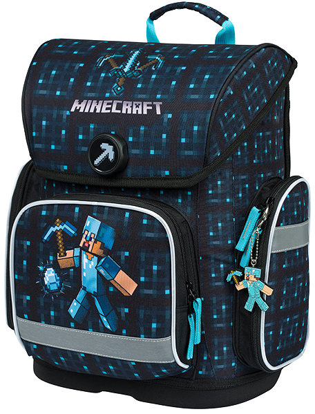 BAAGL Ergo Minecraft Blue Axe school bag.