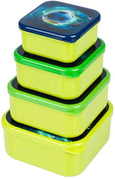 Lunch Box BAAGL Snack Box 4 in 1 Football ...