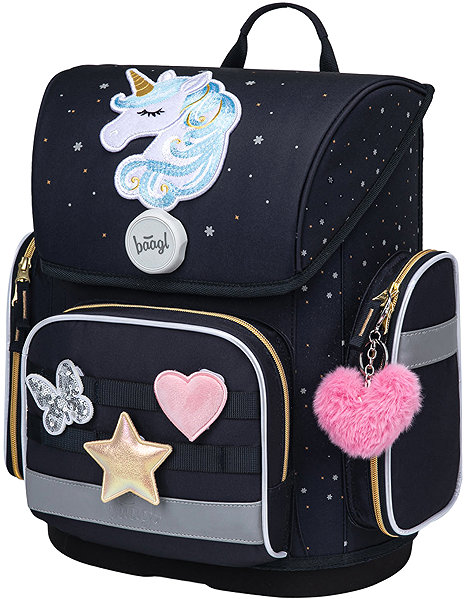 BAAGL Ergo Unicorn Gold school bag.