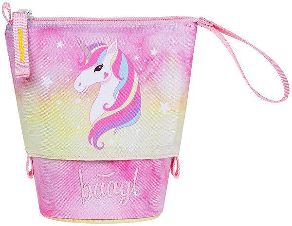 BAAGL Rainbow Unicorn GRS school pencil case.
