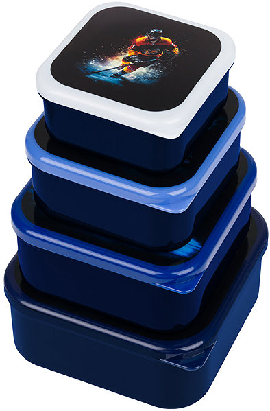 Lunch Box BAAGL 4-in-1 Lunch Box - Hockey ...
