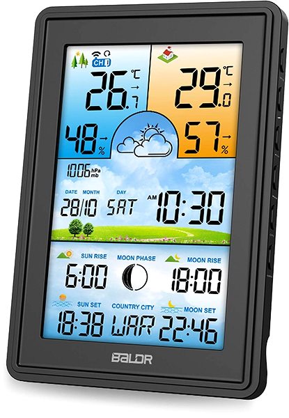 Weather Station Baldr BD-906, black ...