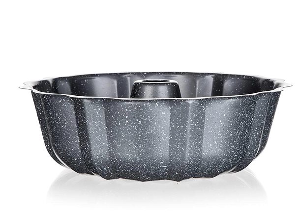 Baking Mould BANQUET Non-stick Bundt Tin with Non-stick Surface GRANITE Grey 26,5 x 8cm Lateral view