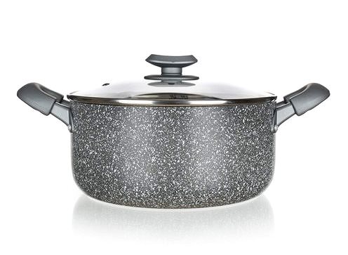 Kastrol BANQUET GRANITE PR 24 x 11 cm, se skleněnou poklicí ...