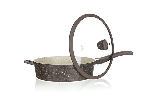 Pan Banquet Deep frying pan MARRONE 28 x 7,5 cm, 4 l, with lid ...