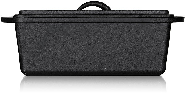 Baking Mould BANQUET Cast iron bread mould EXCELLENT 35 × 13,5 × 14 cm with lid black ...