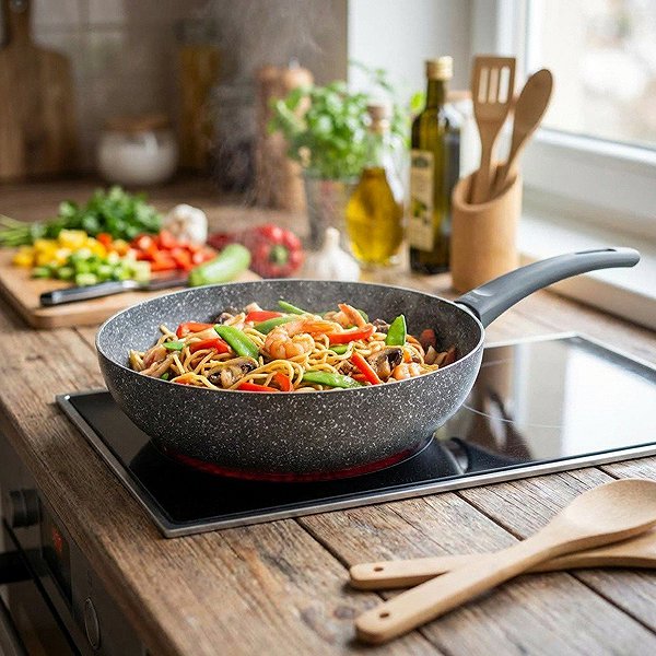 Wok Pan BANQUET WOK pan with non-stick surface GRANITE PR 28 × 8 cm, induction Lifestyle