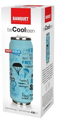 Thermos BANQUET Thermos BE COOL Teenager Boys 430ml, blue ...