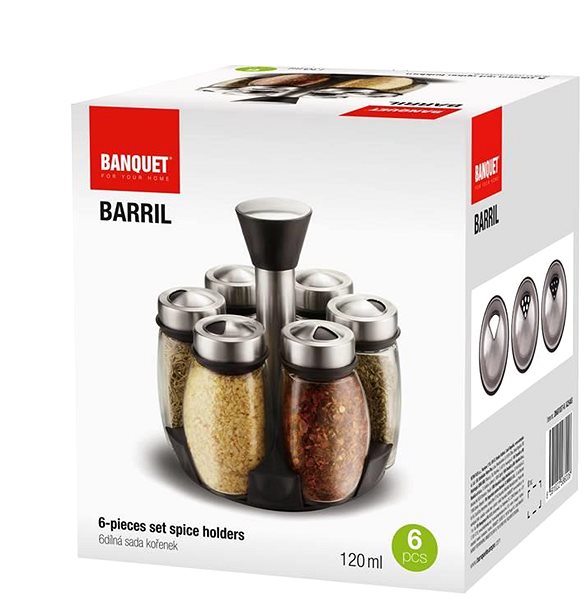 Gewürzglas-Set Bankett Gewürzset BARRIL 120 ml, 6 Stück ...