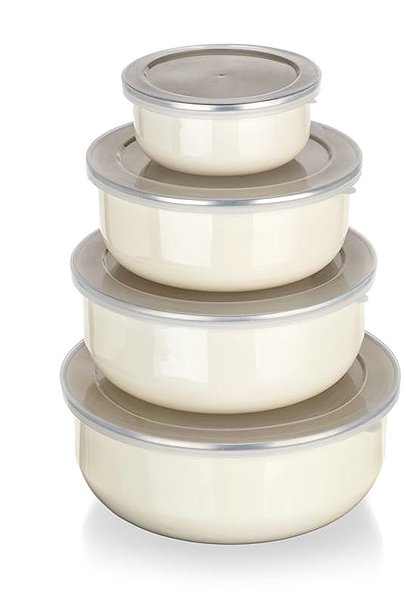 Set of bowls BANQUET AMANDE Set of enamel bowls 8 pcs .