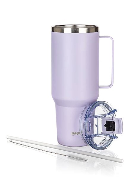 Thermal Mug BANQUET TWAIN Stainless steel thermo mug 1200 ml with handle, lilac ...