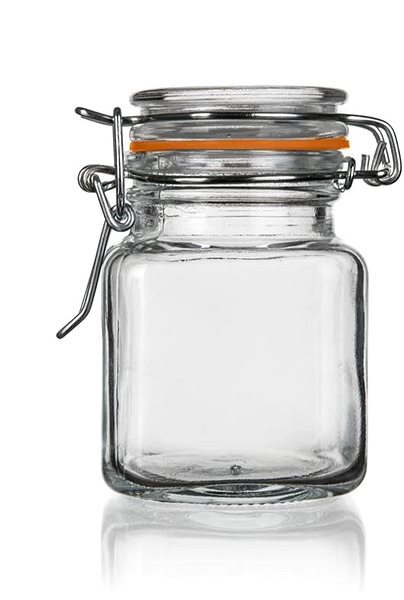 Dose BANQUET LINA Luftdichtes quadratisches Glasgefäß 100 ml, orange ...