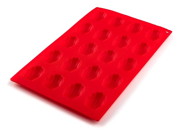 Sütőforma BANQUET CULINARIA Red Madeleine forma, szilikon, piros, 29,5×17,5×1,2 cm ...
