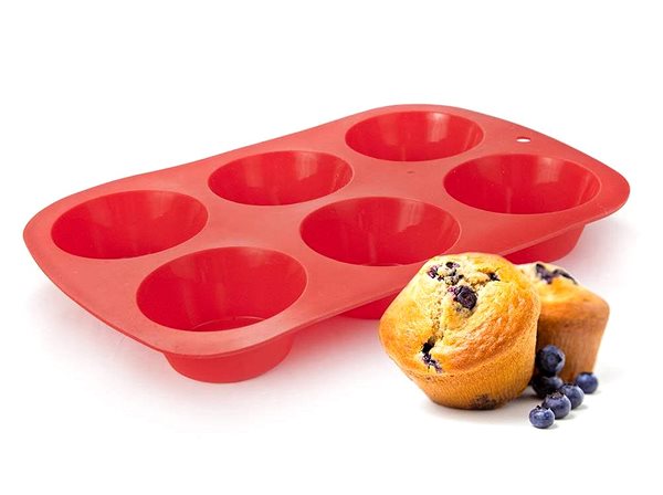Baking Mould BANQUET silicone muffin tin CULINARIA Red 27,5 × 18 cm ...