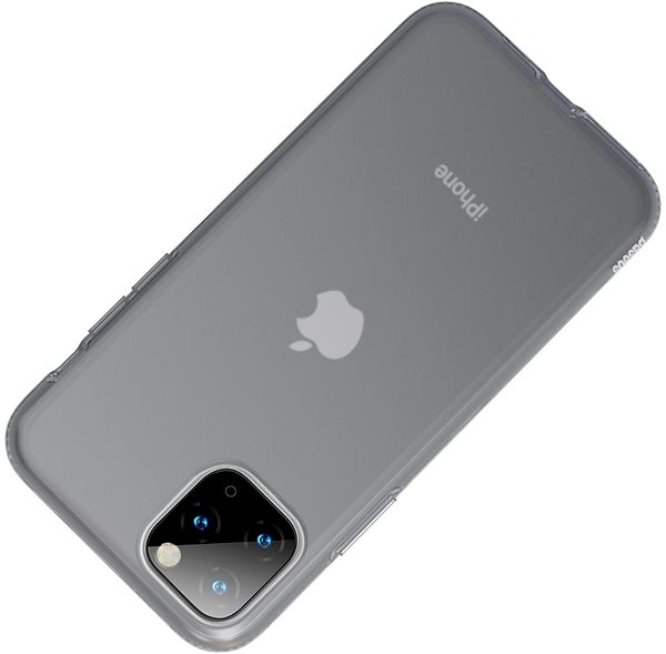 Telefon tok Baseus Jelly Liquid Silica Gel Protective Case iPhone 11 Pro átlátszó fekete tok ...