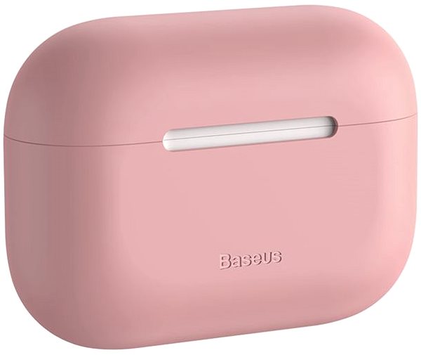 Fülhallgató tok Baseus Super Thin Silica Gel Case Apple AirPods Próhoz - rózsaszín Oldalnézet