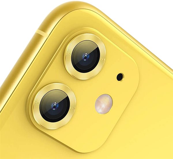 Védőfólia Baseus Alloy Protection Ring Lens Film iPhone 11 kijelzővédő fólia - sárga ...
