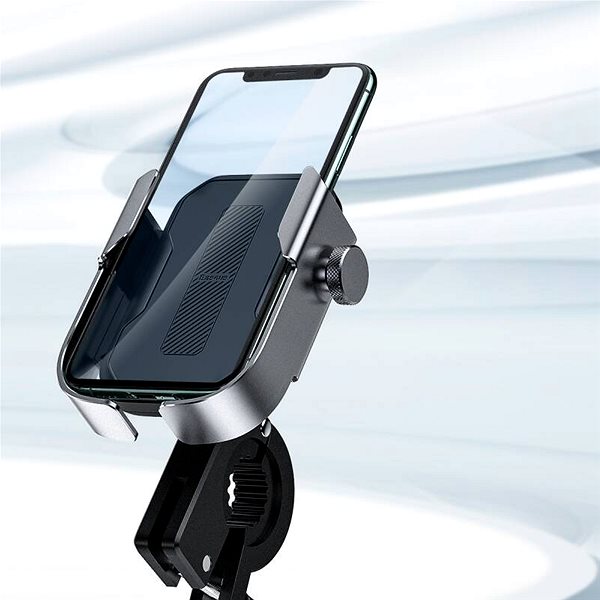 Phone Holder Baseus Armor Motorcycle and Bicycle Holder Silver Lifestyle
