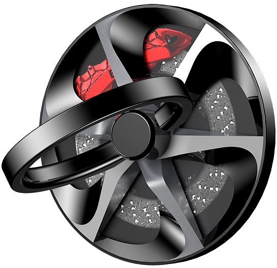 Telefontartó Baseus Wheel Ring Bracket for Smartphones and Tablets, fekete Lifestyle