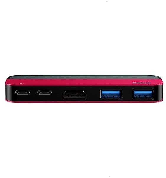 Port replikátor Baseus Transparent Series Dual USB-C Multifunctional HUB Adapter, Red Csatlakozási lehetőségek (portok)