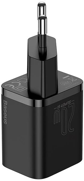 Netzladegerät Baseus Super SI Set aus USB-C 20 Watt Adapter und USB-C zu Lightning Kabel 1 m - schwarz ...