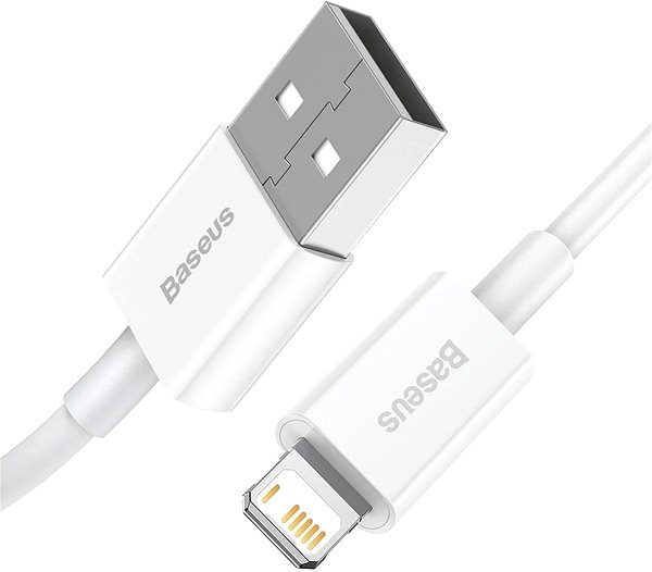 Adatkábel Baseus Superior Series USB to Lightning 2,4A, 2m, fehér ...