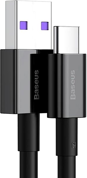 Adatkábel Baseus Superior Series USB to Type-C - 66W, 1m, fekete ...