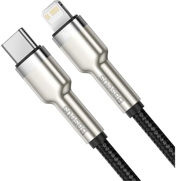 Dátový kábel Basesu Cafule Series nabíjací/dátový kábel USB-C na Lightning PD 20 W 2 m, čierny ...