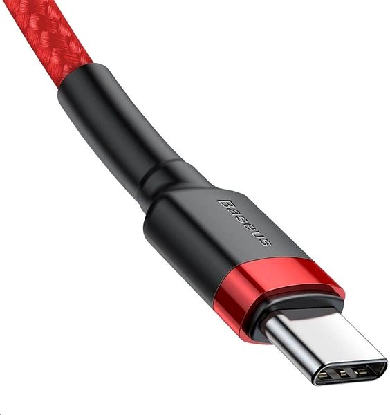 Datový kabel Baseus Cafule Series nabíjecí / datový kabel USB-C na USB-C PD2.0 60W Flash 2m, červená ...