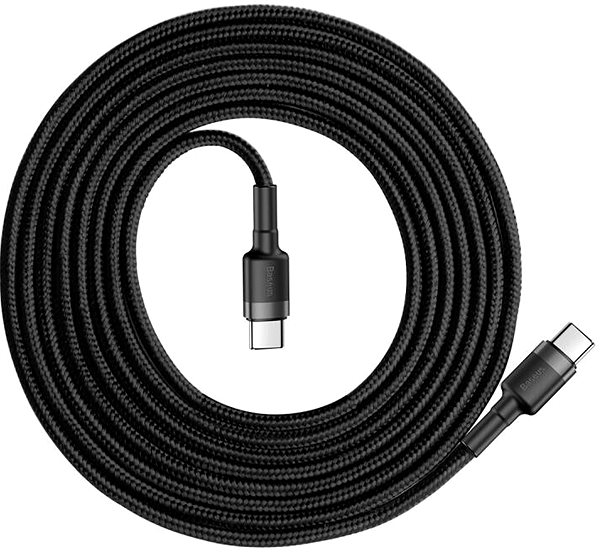 Dátový kábel Baseus Cafule Series nabíjací/dátový kábel USB-C na USB-C PD2.0 60 W Flash 2 m, sivý-čierny ...