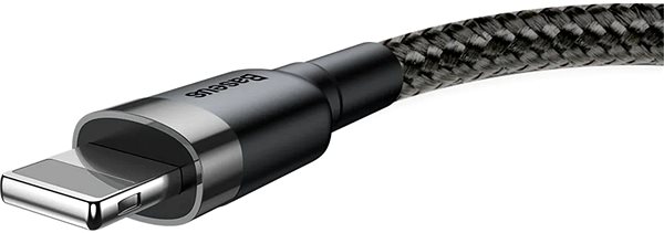 Datový kabel Baseus Cafule nabíjecí / datový kabel USB na Lightning 2,4A 0,5m, šedá-černá ...