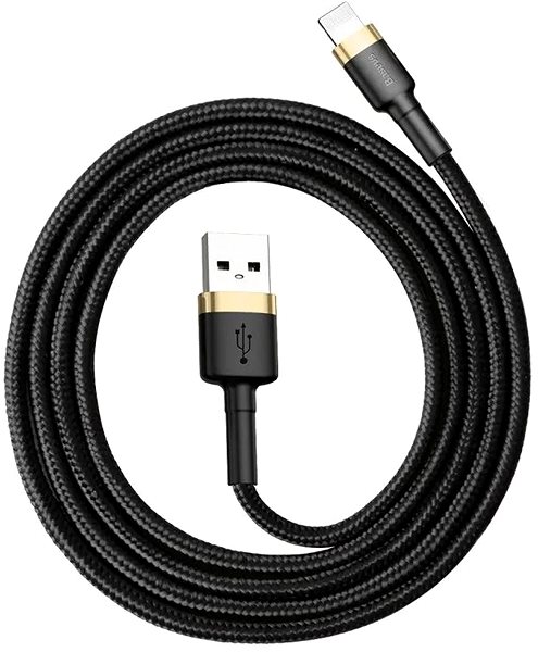Adatkábel Baseus Cafule USB to Lightning 1,5A, 2m, arany - fekete ...