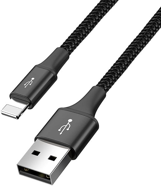 Dátový kábel Baseus rýchly nabíjací/dátový kábel 4 v 1 2× Lightning + USB-C + Micro USB 3,5 A 1,2 m, čierny ...