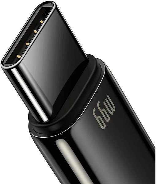 Adatkábel Baseus Tungsten Gold USB to Type-C - 66W, 1m, fekete ...