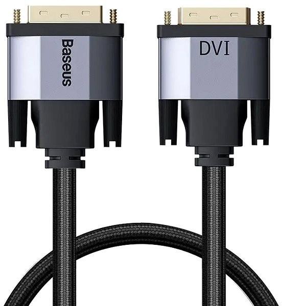 Video kabel Baseus Enjoyment Series kabel DVI samec na DVI samec pro obousměrný přenos 1m, šedá ...