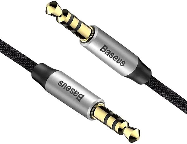 Audio kábel Baseus Yiven Series audio kábel 3,5 mm Jack 0,5m, strieborná-čierna Vlastnosti/technológia