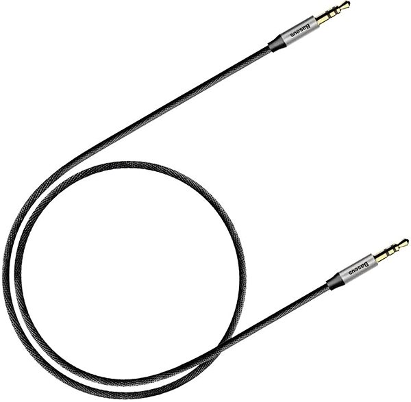 Audio kábel Baseus Yiven Series audio kábel 3,5 mm Jack 0,5m, strieborná-čierna Screen