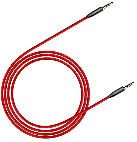Audio kábel Baseus Yiven Series audio kábel 3,5mm Jack 1m, piros-fekete Képernyő