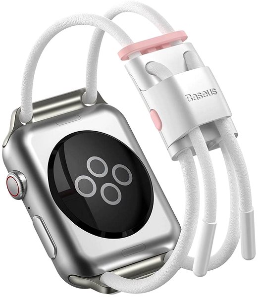 Armband Baseus Lockable Rope Strap pro Apple Watch 38/40/41mm White&Pink ...