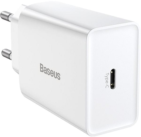 AC Adapter Baseus Speed Mini Quick Charger 1C 20W EU White Lateral view