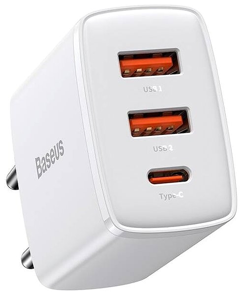 AC Adapter Baseus Compact Quick Charger 2U+C 30W EU White ...