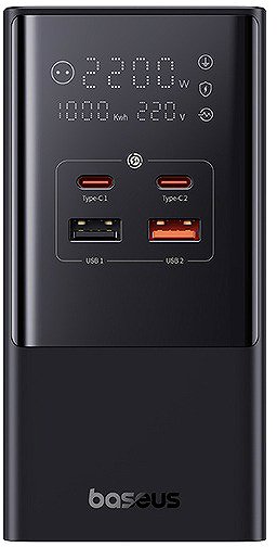 Wall Charger Baseus PowerCombo Tower Power Strip 2AC+2U+2C 100W 1.5m EU Cluster Black ...