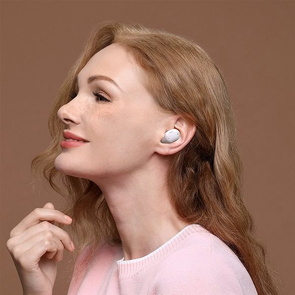 Vezeték nélküli fül-/fejhallgató Baseus Encok WM01 Plus White Lifestyle