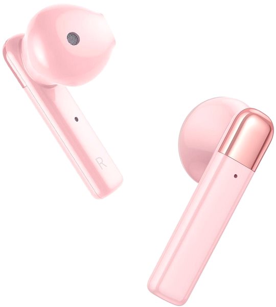 Bezdrátová sluchátka Baseus Encok True Wireless Earphones W2 Pink Boční pohled