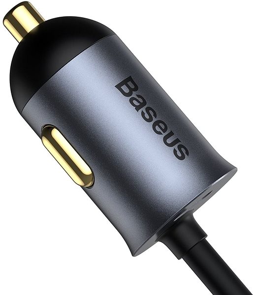 Nabíječka do auta Baseus multi-port Fast charging car charger with extension cord 120W 2U+2C Gray Vlastnosti/technologie