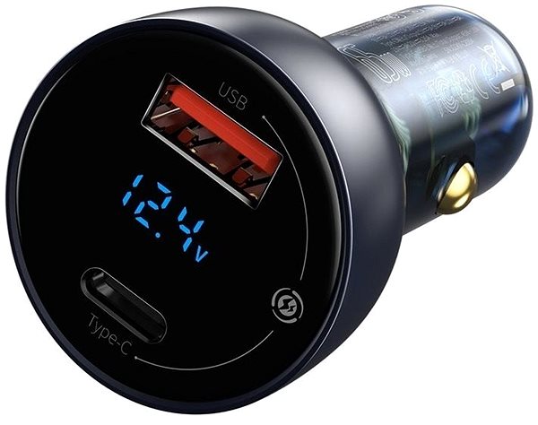 Nabíjačka do auta Baseus Digital Display PPS Dual Quick Car Charger 65 W Dark Gray Screen