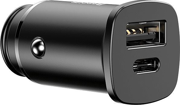 Car Charger Baseus Square metal A+C 30W PPS Car Charger(PD3.0?QC4.0+SCP?AFC) Black ...