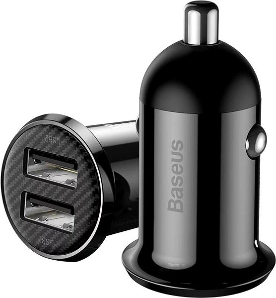 Car Charger Baseus Grain Pro Car Charger (Dual USB 4.8A ) Black ...